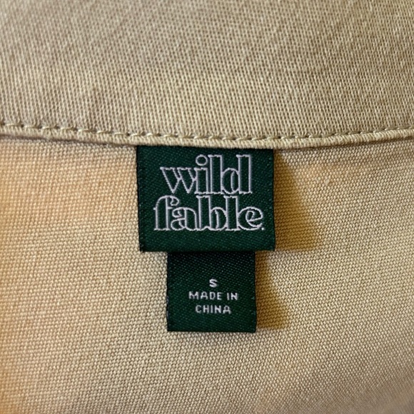 Wild Fable Tan Sleeveless Jumpsuit Utility Cuffed Drawstring Waist Pockets Size - Picture 11 of 12